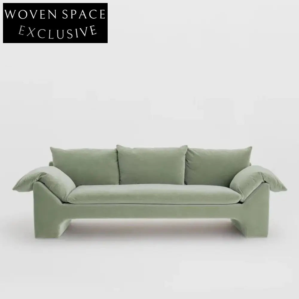 Luxurious Modern Green Velvet Sofa Couch for Living Room Home Decor
