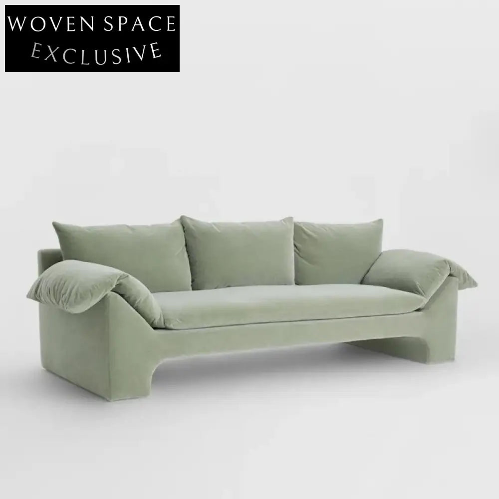 Luxurious Modern Green Velvet Sofa Couch for Living Room Home Decor