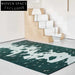 Luxurious Modern Ink Green Polyester Area Rug for Living Room Bedroom Carpet
