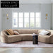 Luxurious Modern Italian Curved Modular Velvet Fabric Sectional Sofa Set for Home Hotel