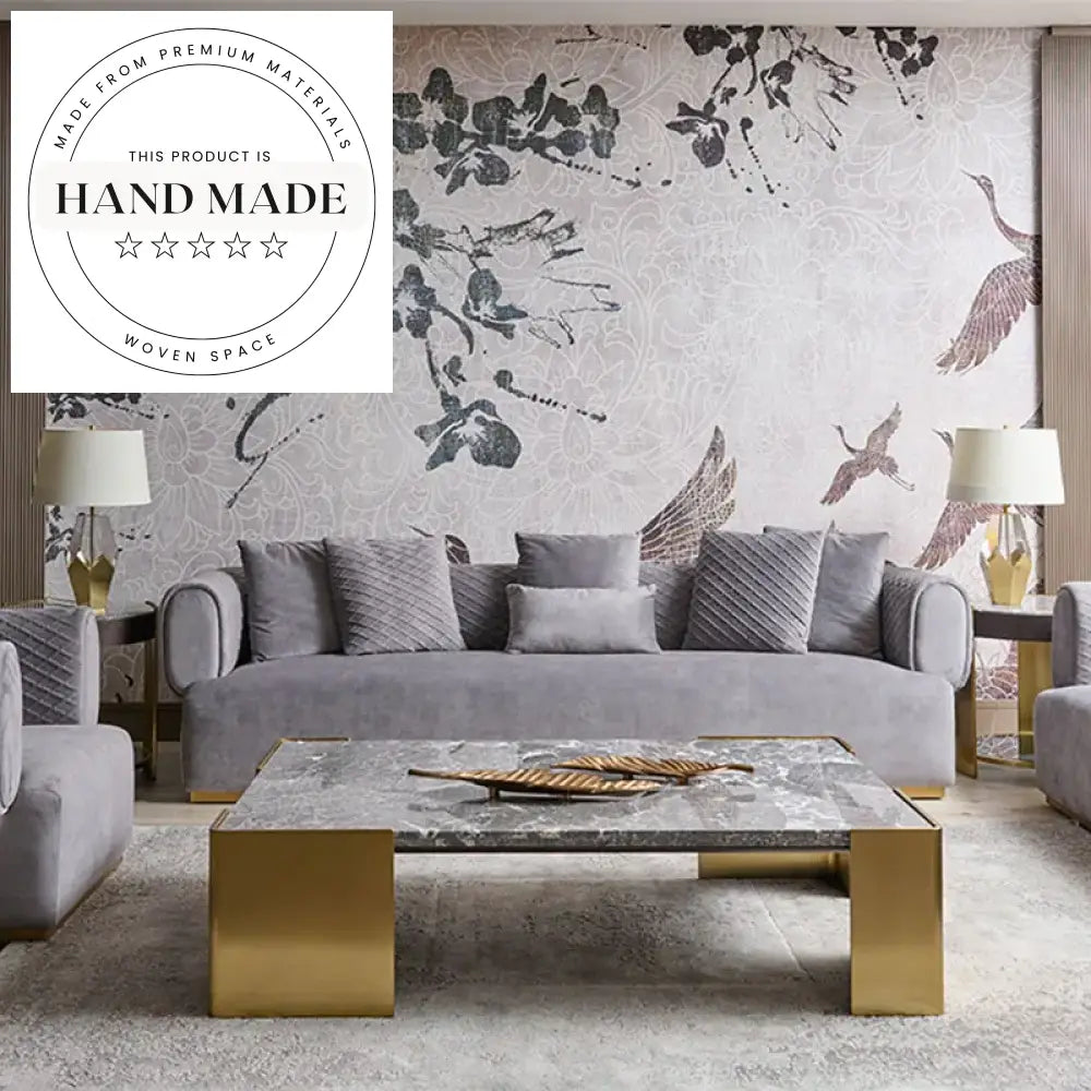 Luxurious Modern Italian Design Convertible Fabric Sectional Lounge Sofa