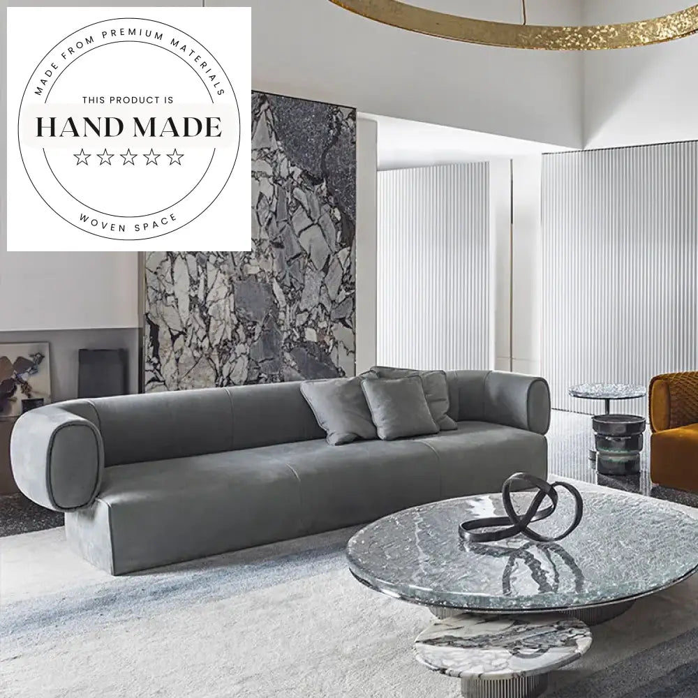 Luxurious Modern Italian Design Convertible Fabric Sectional Lounge Sofa