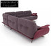 Luxurious Modern Italian Fabric Upholstery L-Shape Sofa Set with Metal Base