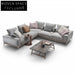 Luxurious Modern Italian L-Shape Fabric Sofa for Versatile Living Spaces