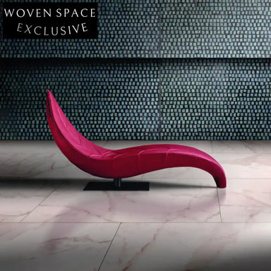 Luxurious Modern Italian Leather Leaf Chaise Lounge Day Bed Sofa