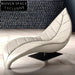 Luxurious Modern Italian Leather Leaf Chaise Lounge Day Bed Sofa