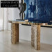 Luxurious Modern Italian Marble Console Table with Stainless Steel Base