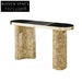 Luxurious Modern Italian Marble Console Table with Stainless Steel Base
