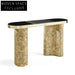 Luxurious Modern Italian Marble Console Table with Stainless Steel Base