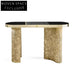 Luxurious Modern Italian Marble Console Table with Stainless Steel Base