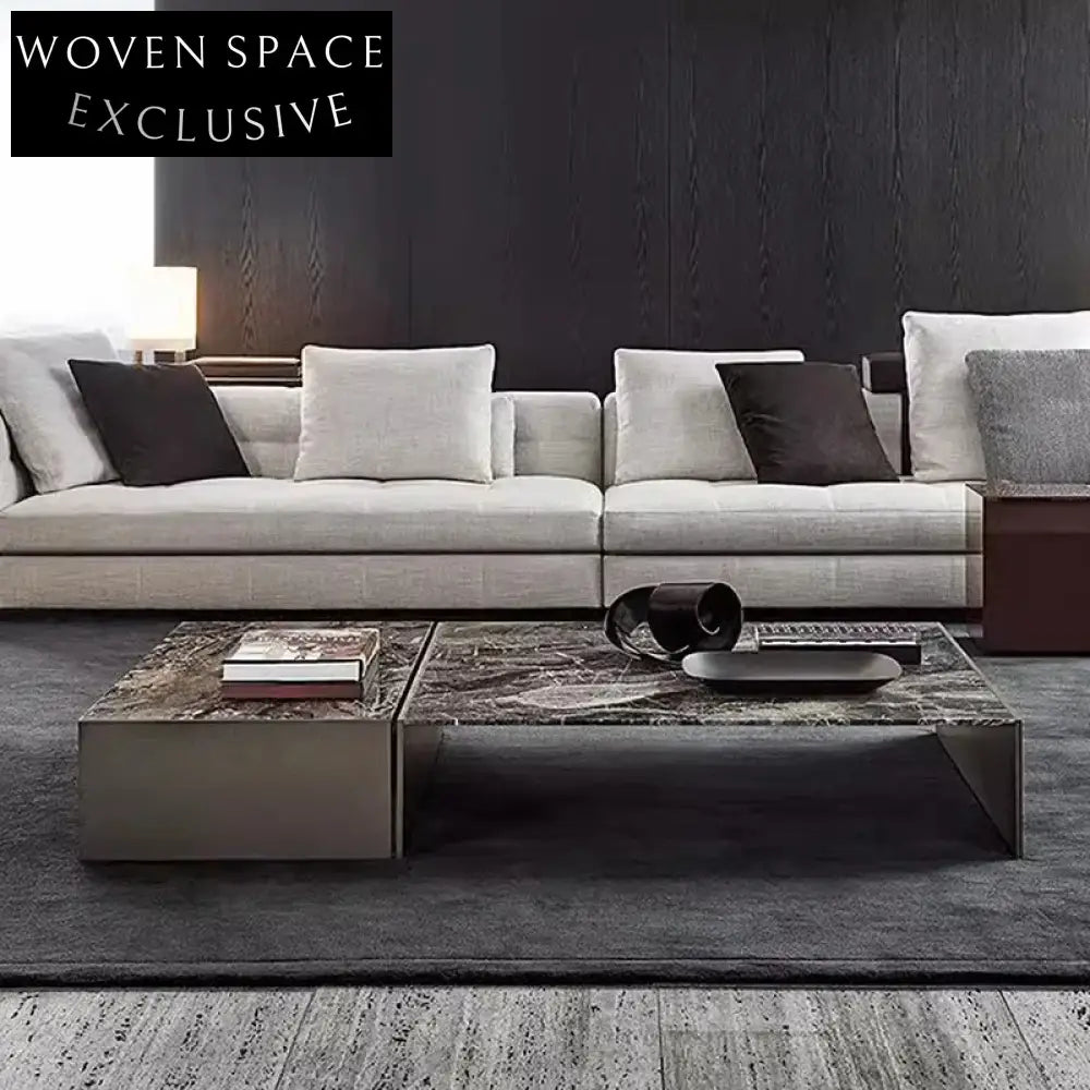 Luxurious Modern Italian Marble Top Living Room Coffee Table