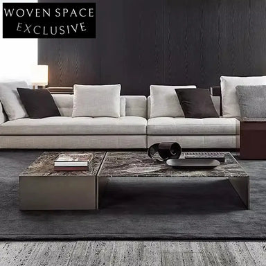Luxurious Modern Italian Marble Top Living Room Coffee Table