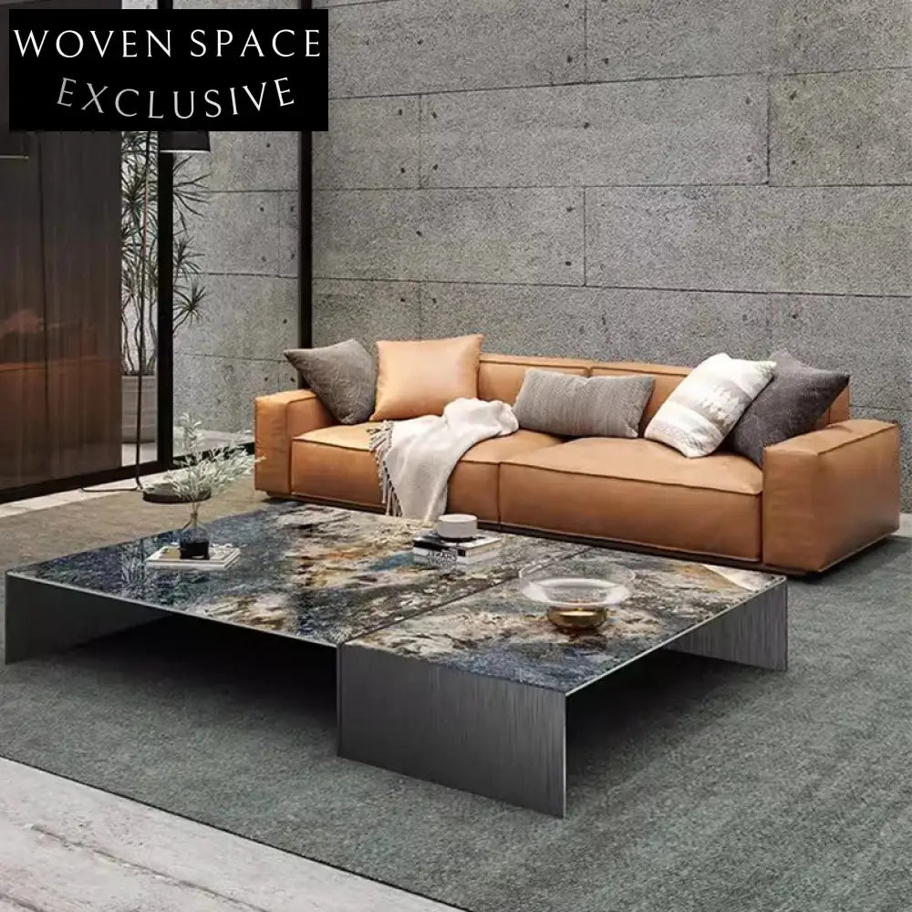 Luxurious Modern Italian Marble Top Living Room Coffee Table