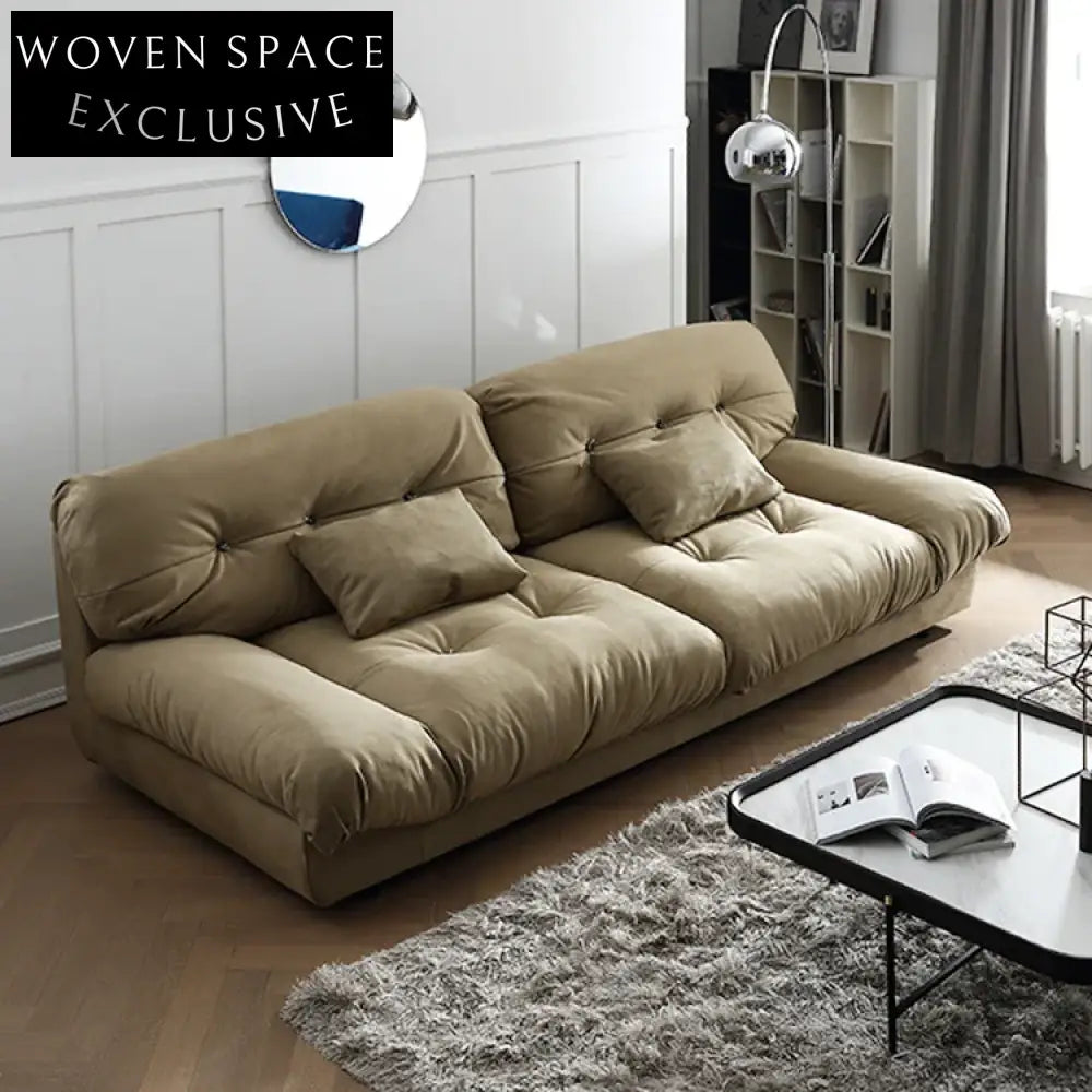 Luxurious Modern Italian Minimalist Velvet Sectional Sofa for Living Room
