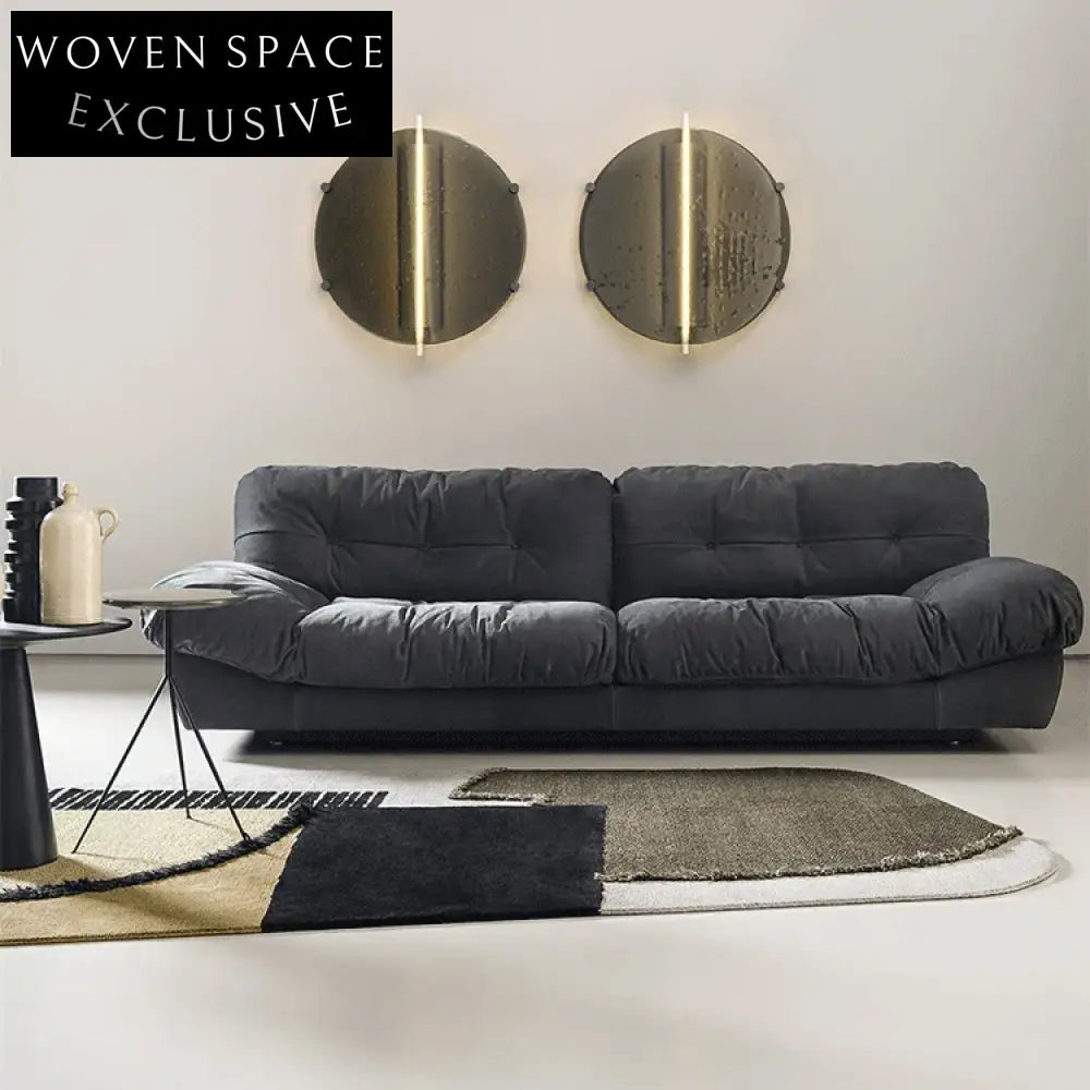 Luxurious Modern Italian Minimalist Velvet Sectional Sofa for Living Room
