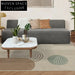 Luxurious Modern Italian Style Gray Custom Polyester Area Rug for Living Room