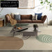 Luxurious Modern Italian Style Gray Custom Polyester Area Rug for Living Room
