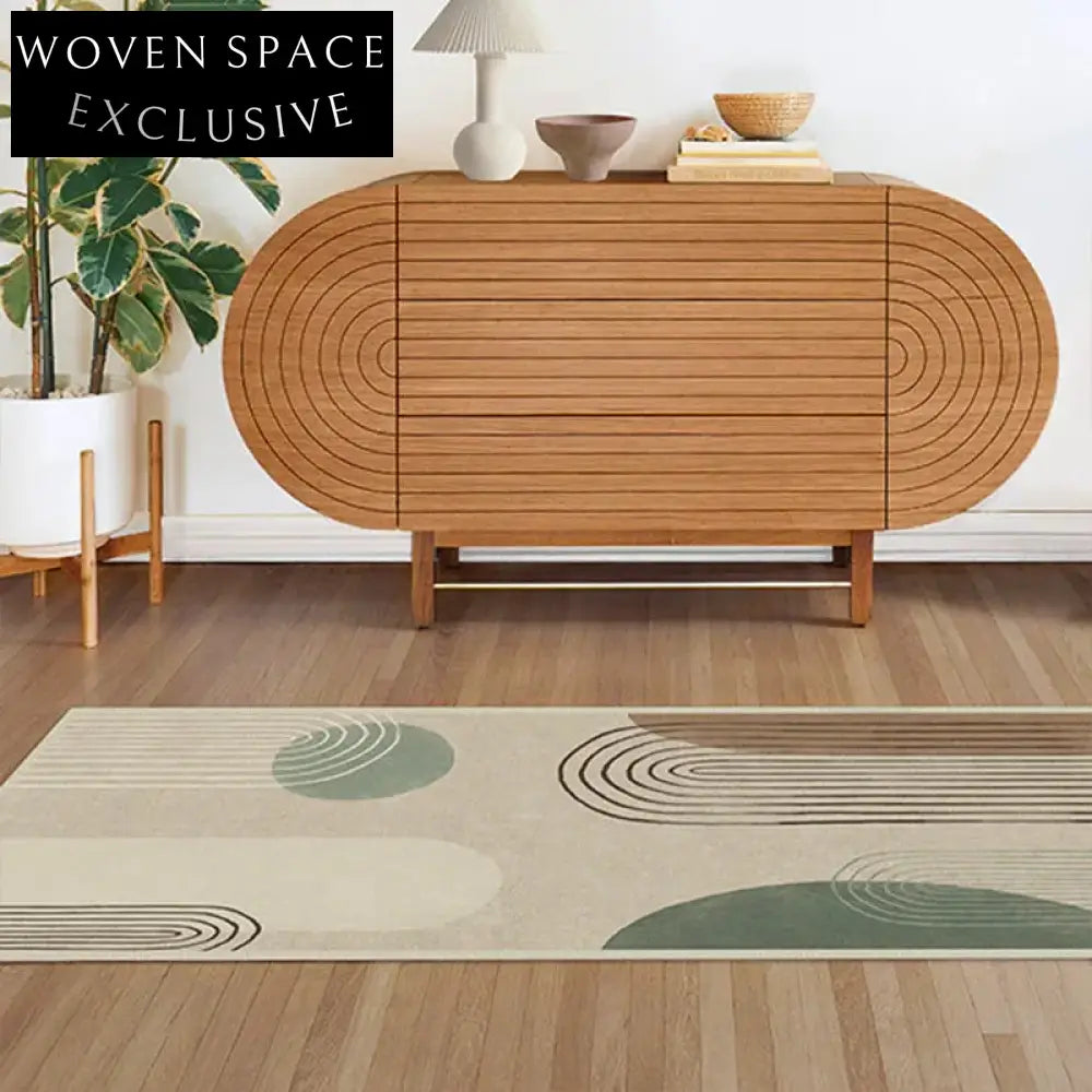 Luxurious Modern Italian Style Gray Custom Polyester Area Rug for Living Room