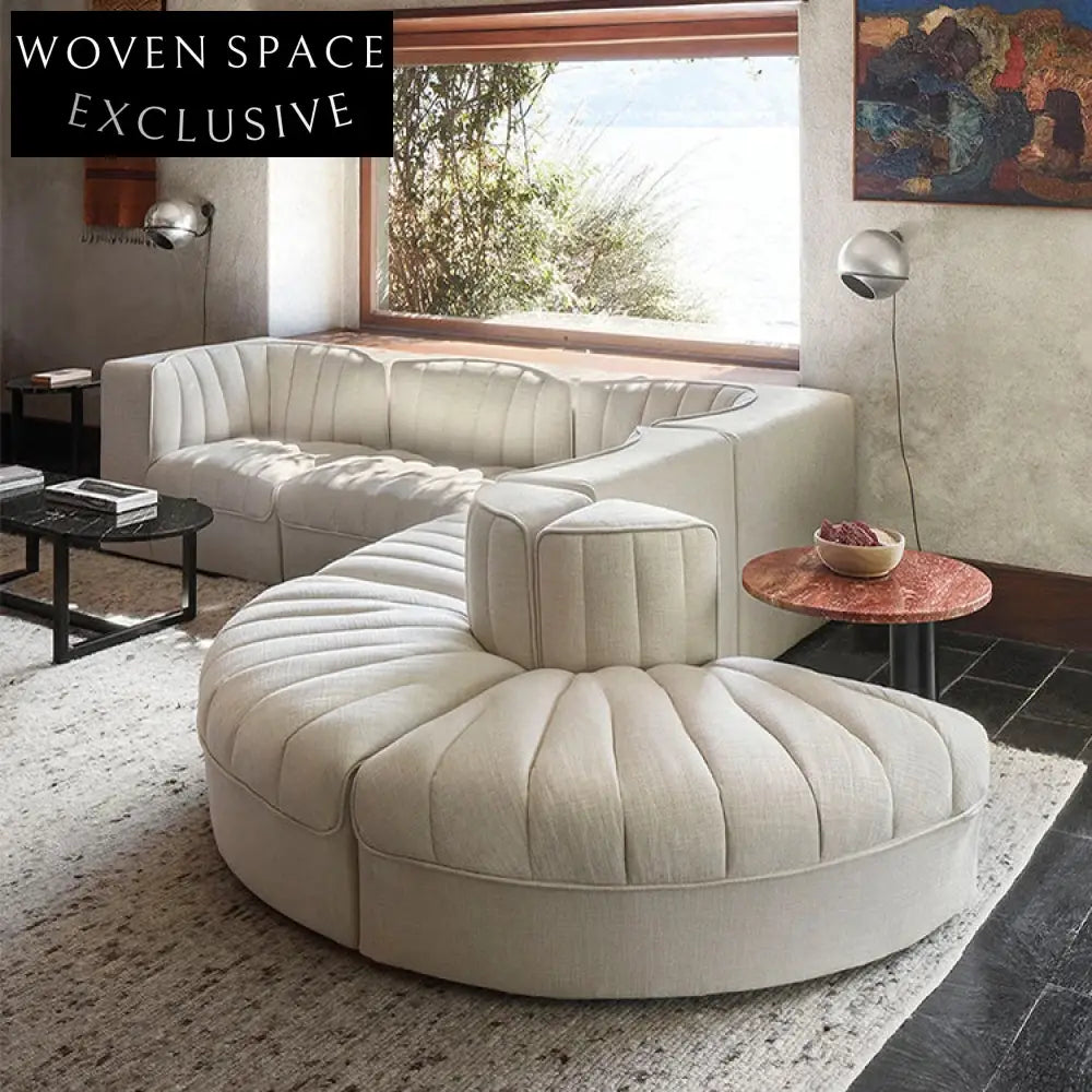 Luxurious Modern Lamb Wool Chesterfield Sectional Sofa for Living Room Furniture