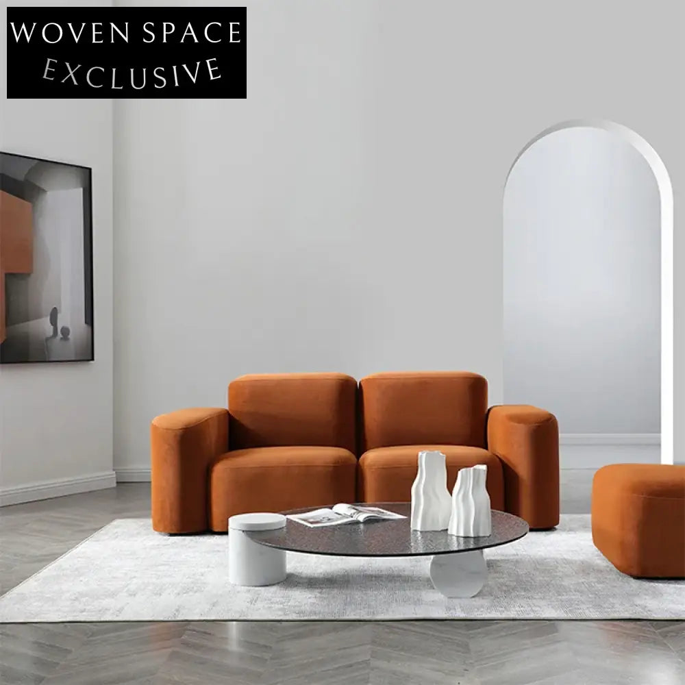 Luxurious Modern Leather Upholstered Living Room Sectional Sofa