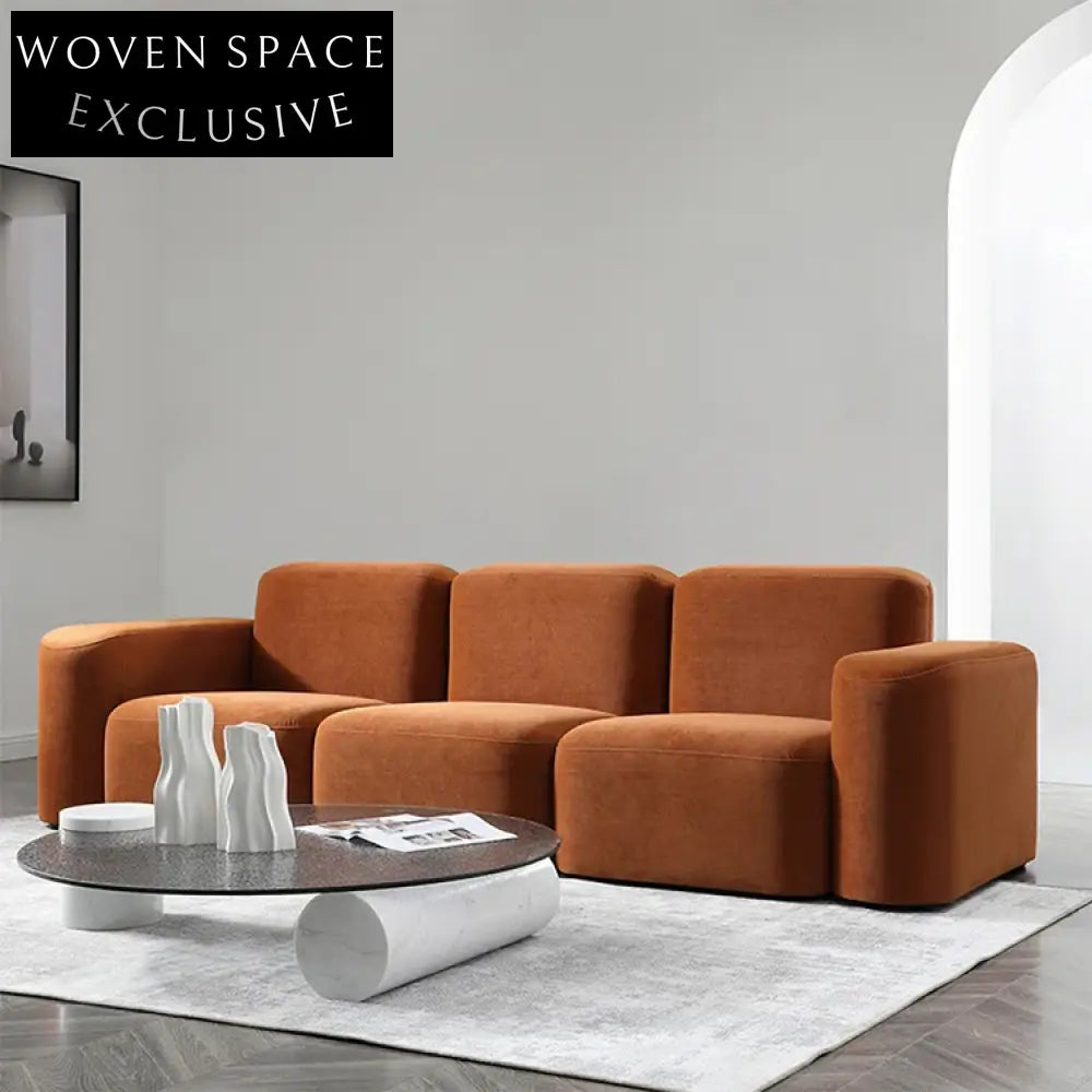 Luxurious Modern Leather Upholstered Living Room Sectional Sofa