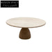 Luxurious Modern Natural Travertine Marble Top Round Living Room Coffee Table