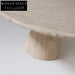 Luxurious Modern Natural Travertine Marble Top Round Living Room Coffee Table