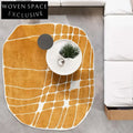 Luxurious Modern Retro Blue Handmade Polyester Solid Color Bedroom Area Rug