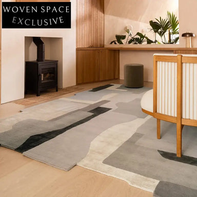 Luxurious Modern Retro French Handmade Polyester Area Rug - High-End Geometric Design