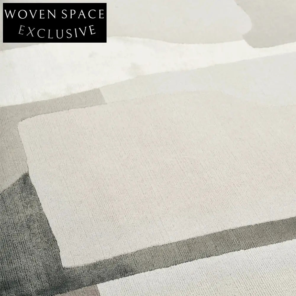 Luxurious Modern Retro French Handmade Polyester Area Rug - High-End Geometric Design