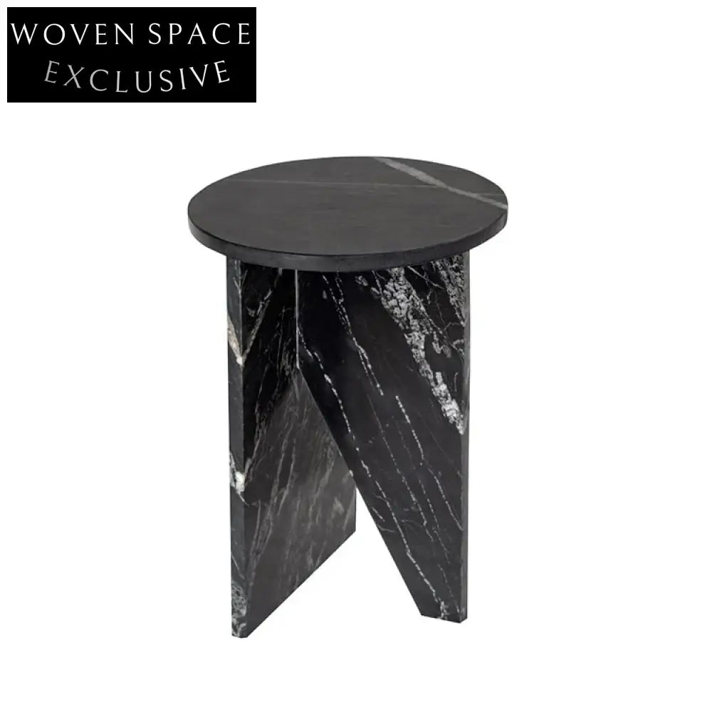 Luxurious Modern Round Marble Coffee Table with Elegant Metal Base for Living Room