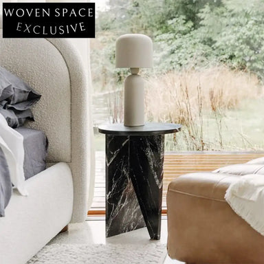 Luxurious Modern Round Marble Coffee Table with Elegant Metal Base for Living Room