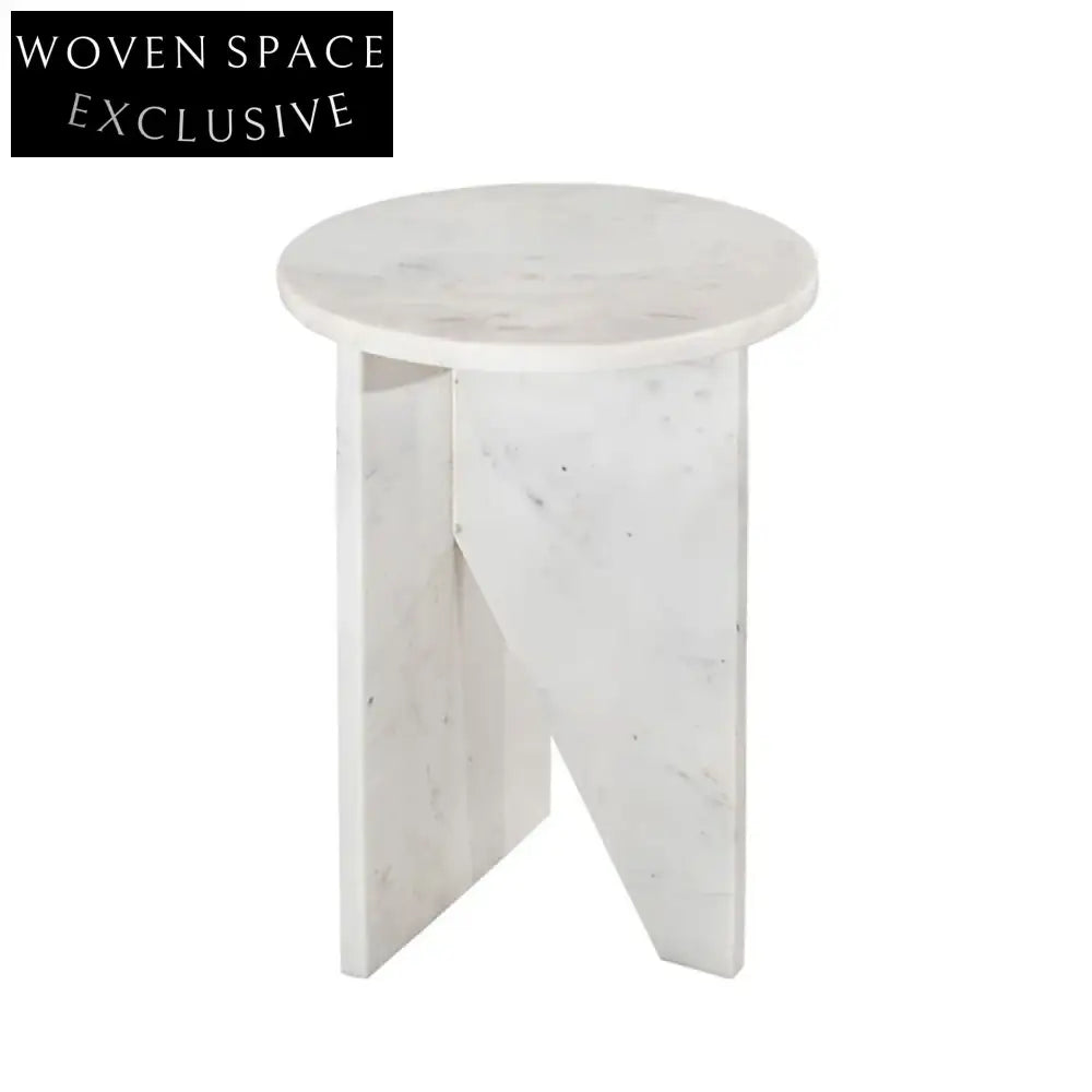 Luxurious Modern Round Marble Coffee Table with Elegant Metal Base for Living Room