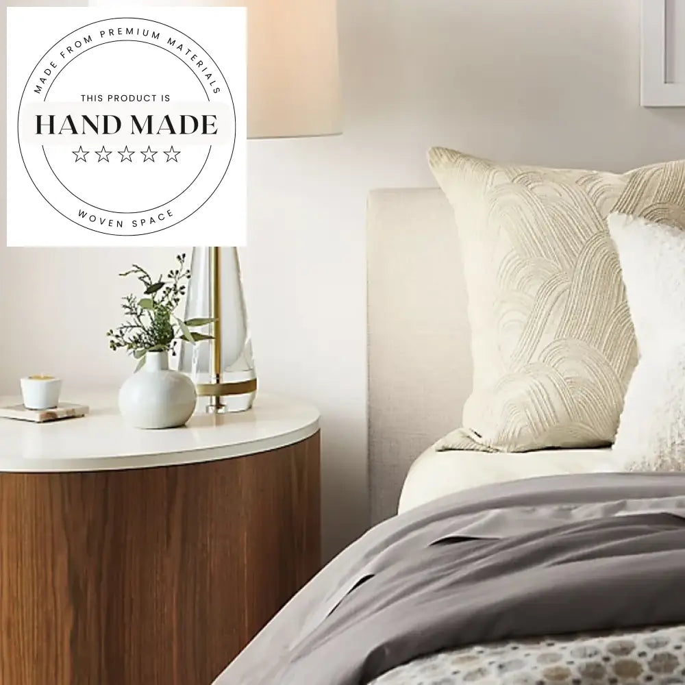 Luxurious Modern Solid Wood and Marble Top Side Table