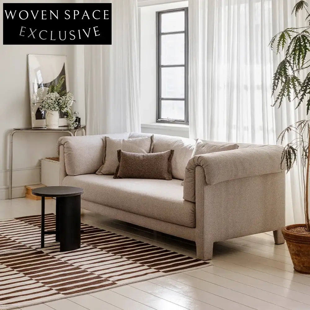 Luxurious Modern Solid Wood Upholstered Modular Living Room Sofa for Home