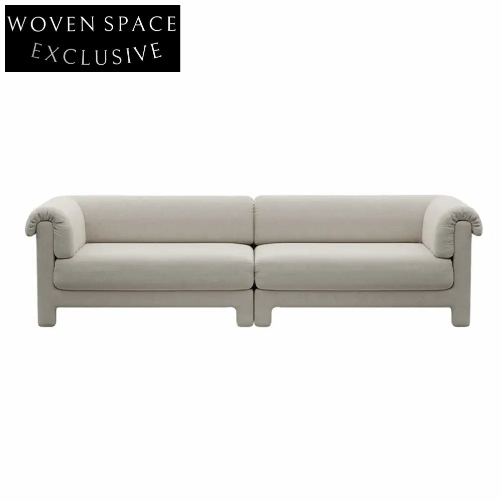 Luxurious Modern Solid Wood Upholstered Modular Living Room Sofa for Home