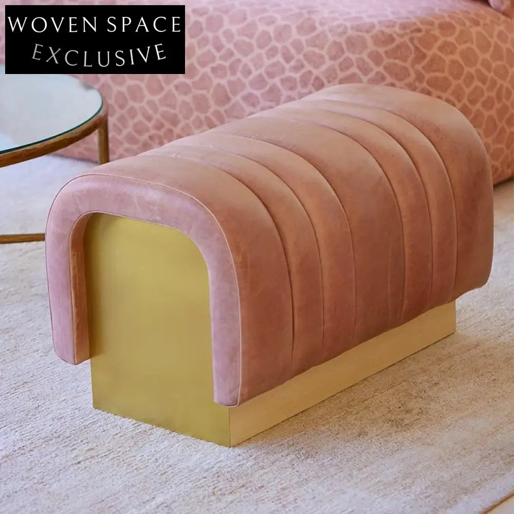 Luxurious Modern Upholstered Entryway Bench, Elegant Living Room Vanity Seating