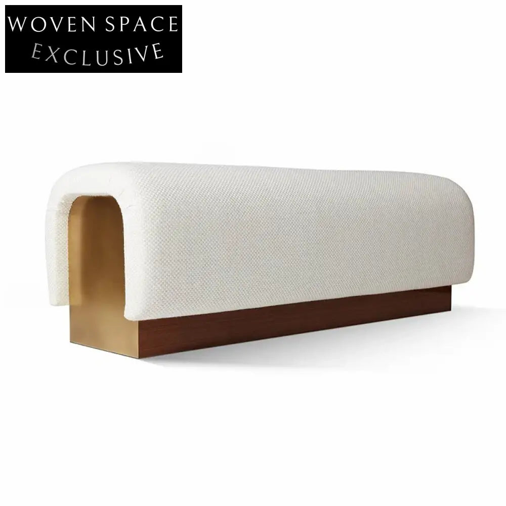 Luxurious Modern Upholstered Entryway Bench, Elegant Living Room Vanity Seating