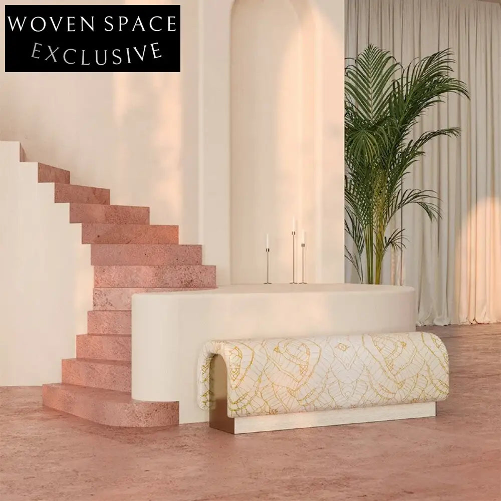 Luxurious Modern Upholstered Entryway Bench, Elegant Living Room Vanity Seating