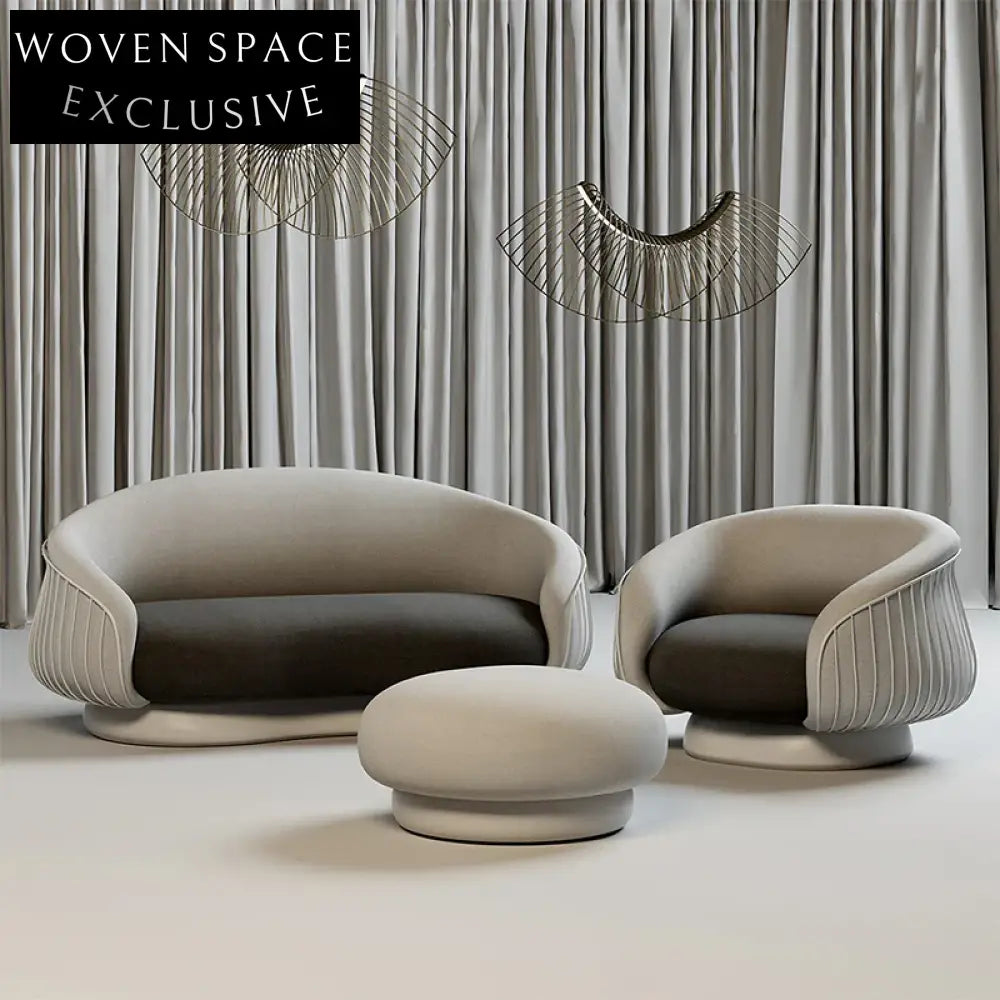 Luxurious Modern Velvet Fabric Sectional Sofa with Storage Ottoman