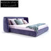 Luxurious Modern Velvet Fabric Upholstered Wooden Bed Frame for Bedroom