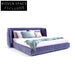 Luxurious Modern Velvet Fabric Upholstered Wooden Bed Frame for Bedroom