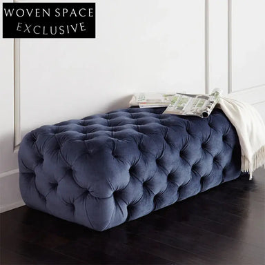 Luxurious Modern Velvet Tufted Storage Ottoman Bench for Bedroom Living Room