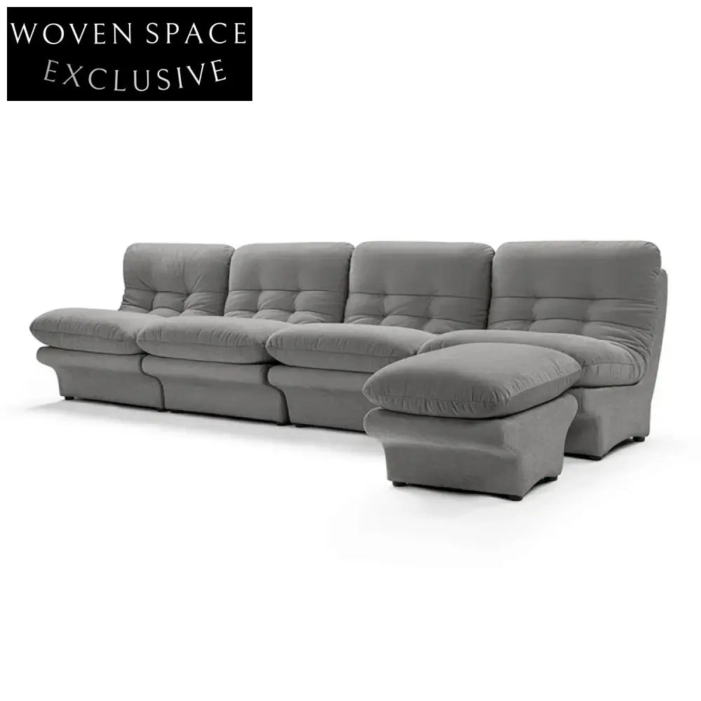 Luxurious Modular Velvet Sectional Sofa Set – L-Shaped, Customizable, Plush Comfort