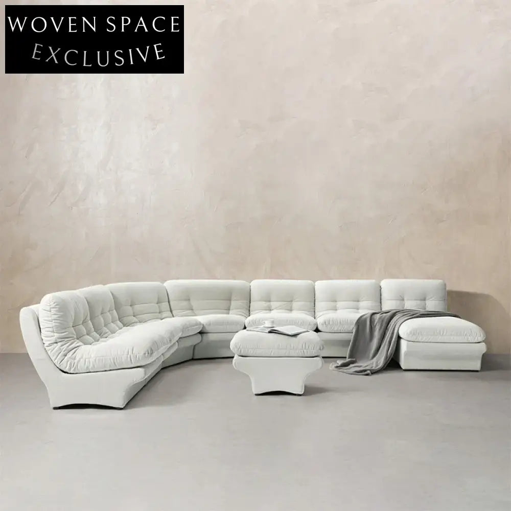 Luxurious Modular Velvet Sectional Sofa Set – L-Shaped, Customizable, Plush Comfort