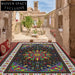 Luxurious Moroccan Tribal Abstract Polyester Durable Floor Rug for Modern Homes
