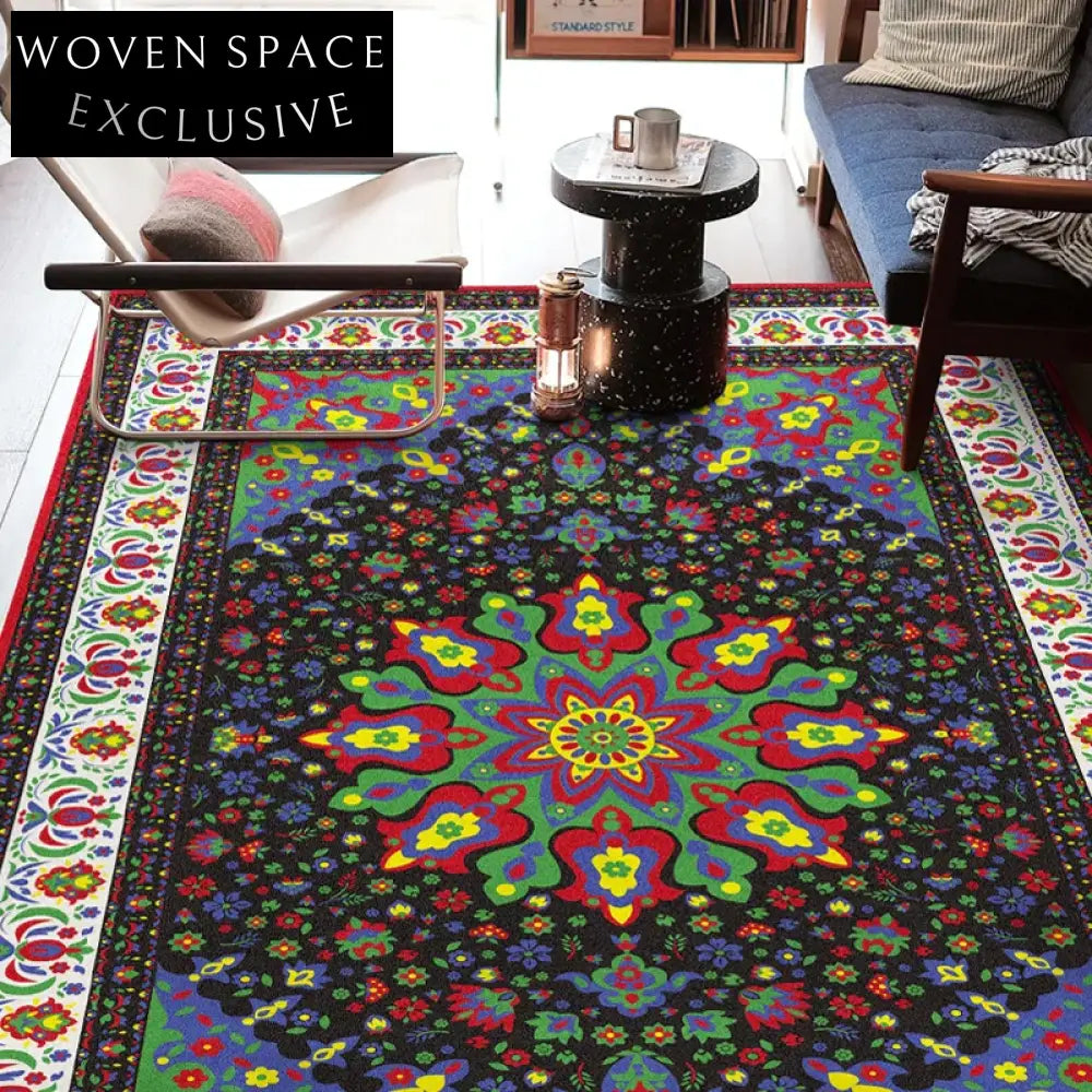 Luxurious Moroccan Tribal Abstract Polyester Durable Floor Rug for Modern Homes