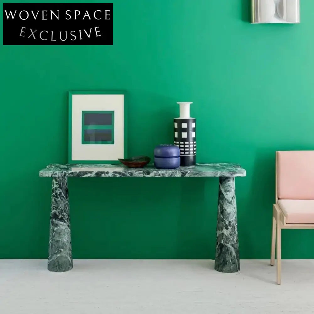 Luxurious Natural Marble Console Table for Entryway Living Room Accent Furniture