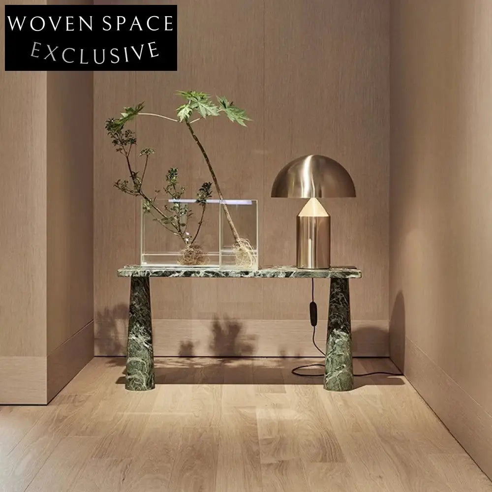 Luxurious Natural Marble Console Table for Entryway Living Room Accent Furniture