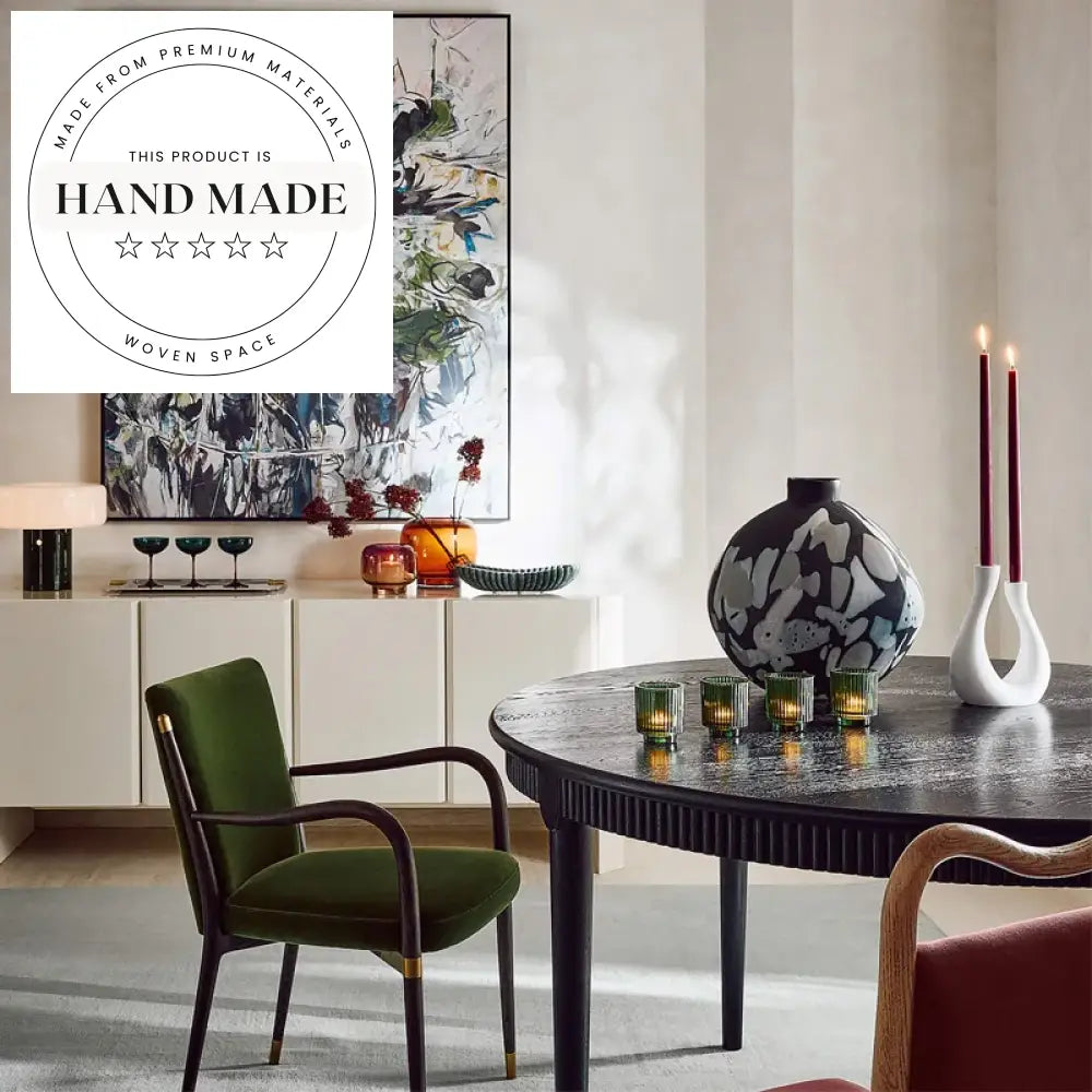 Luxurious Natural Oak Solid Wood 6-Seater Carved Outdoor Dining Table